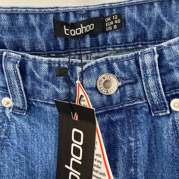 Boohoo blue jeans size 8. NWT - Picture 4 of 7